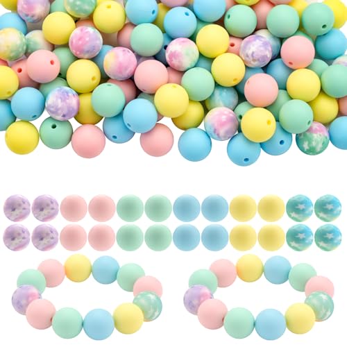 Bouiexye 100 Stück 15 mm Silikonperlen zur Armbandherstellung Macaron Farbe Silikonperlen Runde Perlen zur Herstellung von Schlüsselanhängern DIY Bastelarbeiten Armbändern Perlenstiften Perlenstift Bouiexye 100 Stück 15 mm Silikonperlen zur Armbandherstellung Macaron Farbe Silikonperlen Runde Perlen zur Herstellung von Schlüsselanhängern DIY Bastelarbeiten Armbändern Perlenstiften Perlenstift von Bouiexye
