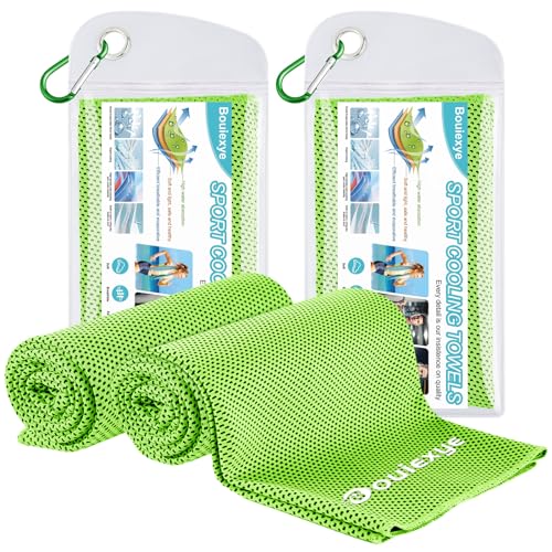 Bouiexye 2 Stück Kühlendes Handtuch 100 x 30 cm Kühltuch Grün Kühlhandtuch Mikrofaser Handtuch Sofortige Cooling Towel für Sport Fitness Yoga Reise Laufen Bouiexye 2 Stück Kühlendes Handtuch 100 x 30 cm Kühltuch Grün Kühlhandtuch Mikrofaser Handtuch Sofortige Cooling Towel für Sport Fitness Yoga Reise Laufen von Bouiexye