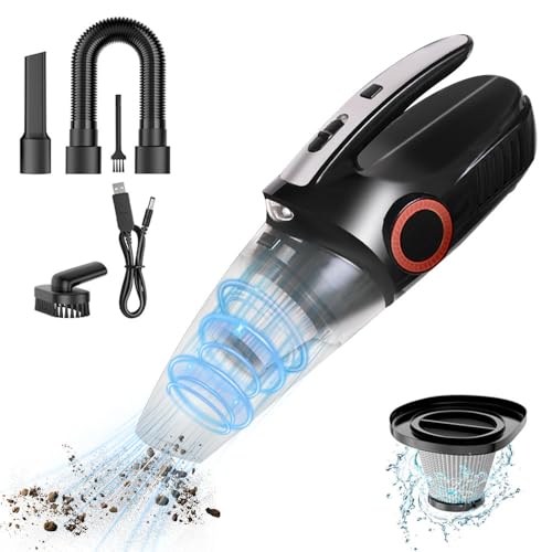 Handstaubsauger Kabellos, 10000Pa Leistungsstarker Sauger Autostaubsauger 6000mAh Lange Laufzeit Tragbarer Leichter Handstaubsauger mit 2 Filtern für die Reinigung von Hausecken, Auto, Tierhaaren Handstaubsauger Kabellos, 10000Pa Leistungsstarker Sauger Autostaubsauger 6000mAh Lange Laufzeit Tragbarer Leichter Handstaubsauger mit 2 Filtern für die Reinigung von Hausecken, Auto, Tierhaaren von Bouncy