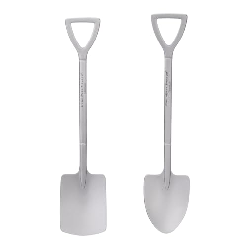 Boundless Voyage Schaufelform Demitasse Espresso Mini Kaffeelöffel, 6,1 Zoll Titan Kleiner Löffel für Dessert, Tee, Vorspeise, Partybedarf (Ti-1131T) von Boundless Voyage