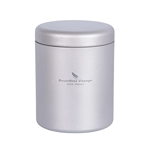 Boundless Voyage Titan Teedose Canister im Freien Tragbar Blechdose für Kaffee-Würzmittel Ti3209D von Boundless Voyage