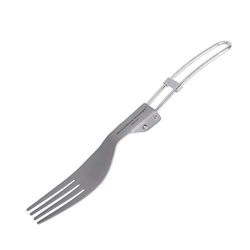 Boundless Voyage Titanium Klapplöffel Spork Fork Set Outdoor Camping Geschirr Titan Besteck Lunchbox-Besteckset und Reisebesteck Ti1023T von Boundless Voyage