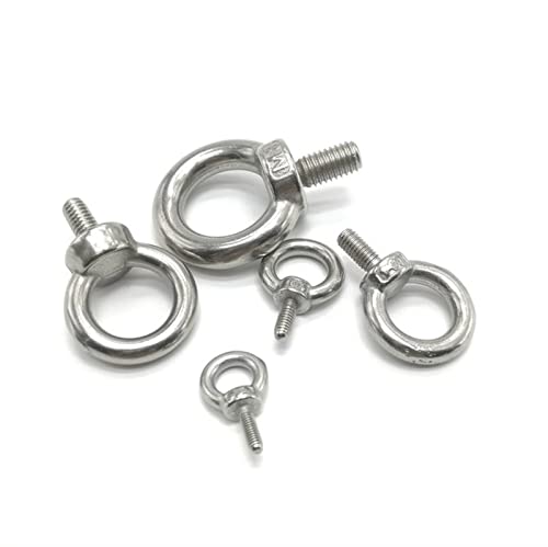 Zkensh-Bolts M3 M4 M5 M6 M8 M10 DIN580 Heben von Augenmuttern und Augenschrauben Edelstahl Ringringringringmutter, 1-5pcs, Weit verbreitet(EYE nut,M5 5PCS) von Bouoely
