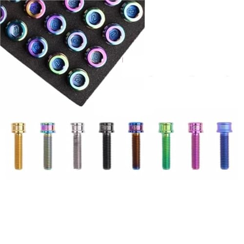 Zkensh-Bolts M5 0,8 x 10 12 14 16 18 20 25 30 35 mm GR5 Titanlegierung Sechskant-Inbusschrauben mit Schalenkopf for Fahrrad und Motorrad, 1 Stück Weit verbreitet(M5 Rainbow,M5x12mm 1 pc) von Bouoely