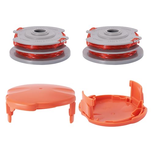 Boutigem 2 x Trimmerspule und eine Kappe, orange, 0,2 cm, ausfransen- und splitterfester Trimmerdraht, kompatibel mit Flymo FLY021 Boutigem 2 x Trimmerspule und eine Kappe, orange, 0,2 cm, ausfransen- und splitterfester Trimmerdraht, kompatibel mit Flymo FLY021 von Boutigem