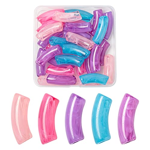 Boutigem 30 Stück Acrylperlen gebogene Röhre grobe Röhre Perlen Imitation Edelstein für DIY Sommer Bambus Armreifen 34,5 x 13 x 11 mm Boutigem 30 Stück Acrylperlen gebogene Röhre grobe Röhre Perlen Imitation Edelstein für DIY Sommer Bambus Armreifen 34,5 x 13 x 11 mm von Boutigem
