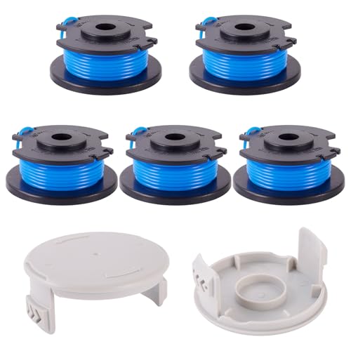 Boutigem 5 x Trimmerspule für Ryobi One+ 24 V/18 V/40 V Trimmerschnur, 0,065 Zoll Unkrautvernichter, Ersatz kompatibel mit Kappe für Ryobi Boutigem 5 x Trimmerspule für Ryobi One+ 24 V/18 V/40 V Trimmerschnur, 0,065 Zoll Unkrautvernichter, Ersatz kompatibel mit Kappe für Ryobi von Boutigem