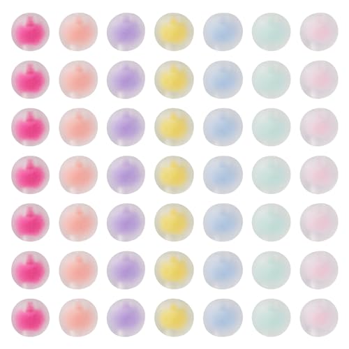 Boutigem 544 Stück mattierte Acrylperlen, rund, transparente Kunststoffperlen, 8 mm, Perlen in Perlen für Halsketten, Armbänder, Schmuckherstellung, DIY Handwerk von Boutigem