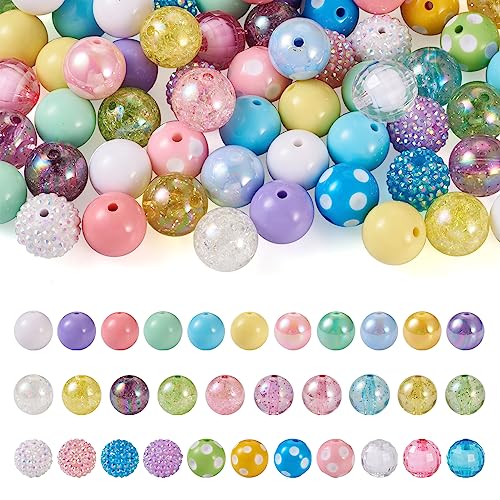 Boutigem 82Pcs Candy Farbe Acryl Runde Perlen Valentinstag Perlen Set Großes Loch Lose Perlen für DIY Schmuck Herstellung Handwerk Boutigem 82Pcs Candy Farbe Acryl Runde Perlen Valentinstag Perlen Set Großes Loch Lose Perlen für DIY Schmuck Herstellung Handwerk von Boutigem