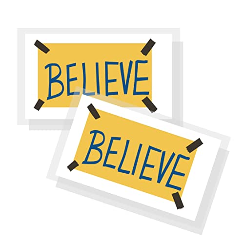 Believe Sign Kühlschrankmagnet mit Klebeband, 30 Stück, 5,1 x 8,9 cm, inspirierender Magnet, zum Aufkleben am Arbeitsplatz, für Freunde, Auto, gelbes Glauben-Schild, 30 Stück von Boutique Marketing LLC
