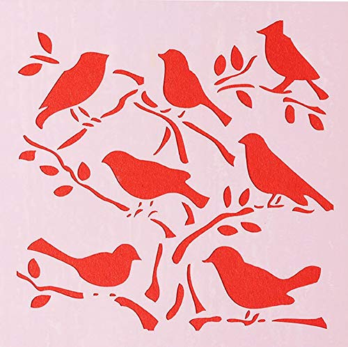 Boutique d'isacrea Iisacrea-Schablone, Kunststoff, 13 x 13 cm, Vögel Boutique d'isacrea Iisacrea-Schablone, Kunststoff, 13 x 13 cm, Vögel von Boutique d'isacrea