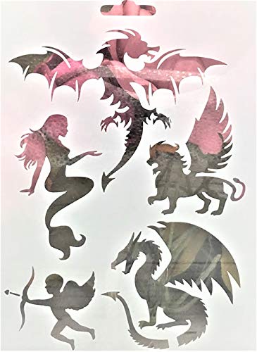 Iisacrea-Schablone, Kunststoff, 18 x 12 cm, Tiere (08) von Boutique d'isacrea