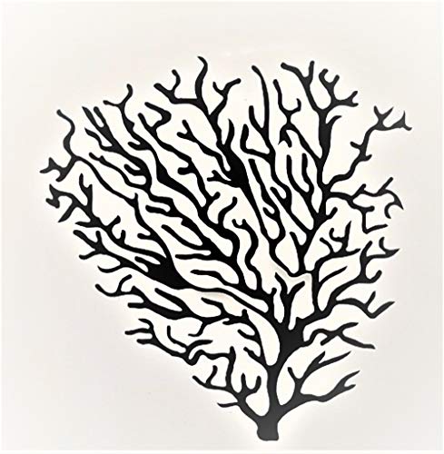 Boutique d'isacrea Schablone aus Kunststoff, 13 x 13 cm, Koralle (02) von Boutique d'isacrea