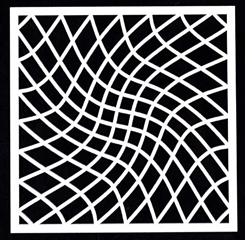 Boutique d'isacrea Schablone aus Kunststoff, 13 x 13 cm, Motiv: Fantasie (21) von Boutique d'isacrea