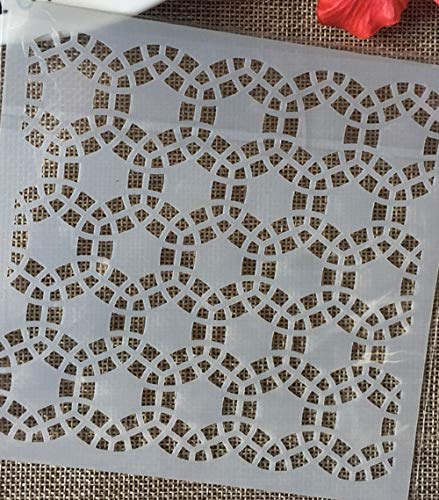 Boutique d'isacrea Schablone aus Kunststoff, 13 x 13 cm, Motiv: Fantasie (22) von Boutique d'isacrea