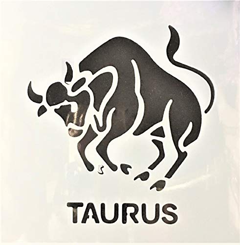 Boutique d'isacrea Schablone aus Kunststoff, 15 x 15 cm, Sternzeichen Stier (Taurus) von Boutique d'isacrea