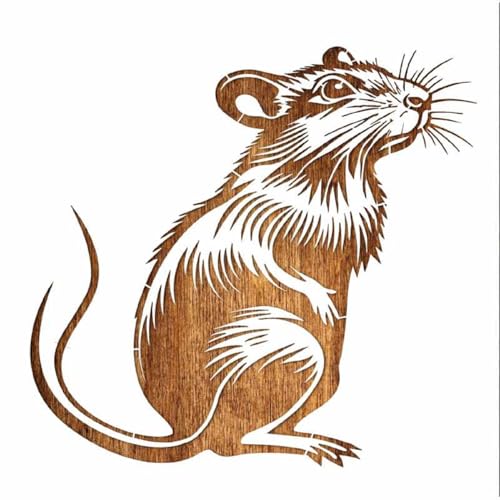 Mylar Kunststoff-Schablone Ratte, 21 x 21 cm Mylar Kunststoff-Schablone Ratte, 21 x 21 cm von Boutique d'isacrea