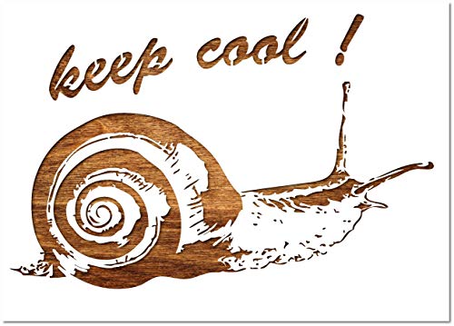 Mylar-Schablone aus Kunststoff, Format 21 x 15 cm, Motiv: Keep Cool Schnecke Mylar-Schablone aus Kunststoff, Format 21 x 15 cm, Motiv: Keep Cool Schnecke von Boutique d'isacrea