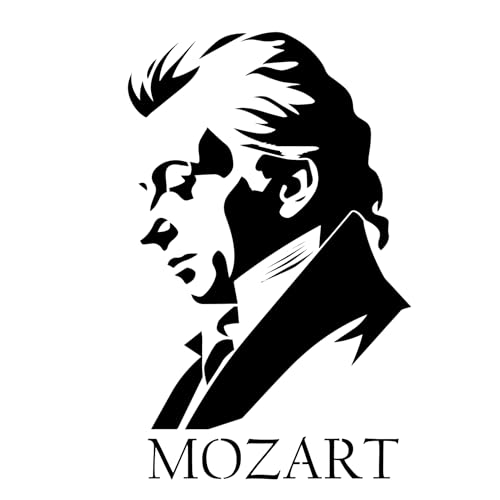 Schablone 25 x 25 cm Mylar Mozart von Boutique d'isacrea