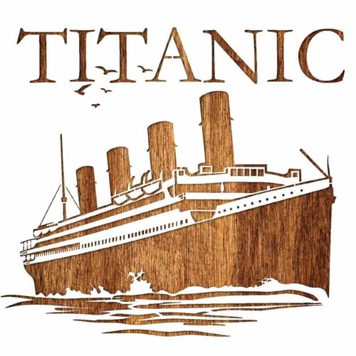 Schablone 28 x 28 cm aus Mylar-Kunststoff, Motiv: Kreuzfahrer, Titanic, Stanzschablone zum Malen Schablone 28 x 28 cm aus Mylar-Kunststoff, Motiv: Kreuzfahrer, Titanic, Stanzschablone zum Malen von Boutique d'isacrea
