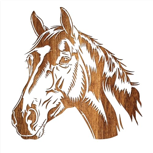 Boutique d'isacrea Schablone 28 x 28 cm Mylar-Kunststoff Pferdekopf Stencil Boutique d'isacrea Schablone 28 x 28 cm Mylar-Kunststoff Pferdekopf Stencil von Boutique d'isacrea