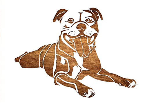 Schablone A4 (21 x 29,7 cm) aus Kunststoff Mylar-Hund, American Staffordshire Terrier von Boutique d'isacrea