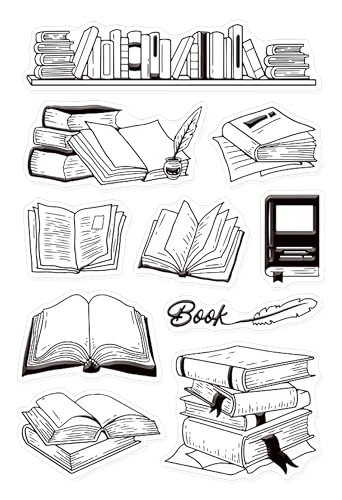 Silikonstempel, transparent, Bücher Silikonstempel, transparent, Bücher von Boutique d'isacrea