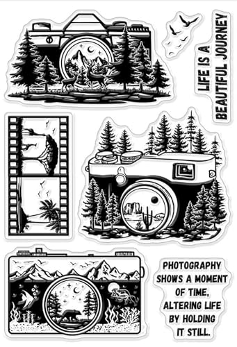 Transparente Silikonstempel mit Kamera-Motiv Transparente Silikonstempel mit Kamera-Motiv von Boutique d'isacrea