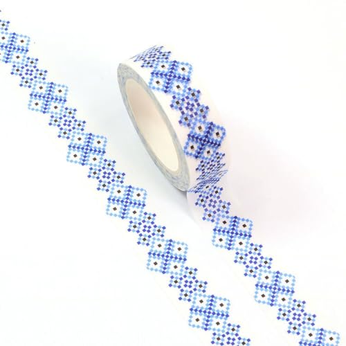 Washi Tape 15mm x 10m Mosaik blau Washi Tape 15mm x 10m Mosaik blau von Boutique d'isacrea