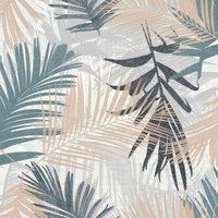 Boutique Vliestapete "Boutique Vliestapete Jungle Glam Blau Grau", botanisch von Boutique