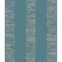 Vliestapete - Streifen - Metallic Effekt - Türkis - 10m x 52cm - Blau - Boutique von Boutique