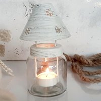 Vintage Teelicht Metall-Lampe Mit Schirm | Geschenkidee von BoutiqueBellezar