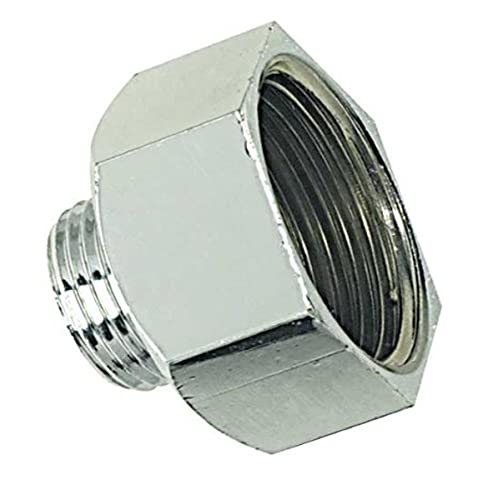 Boutté 2135491 Gewinde-Fitting, Messing, reduziert, Innengewinde 20 x 27, Außengewinde 15 x 21, chromfarben von Boutt