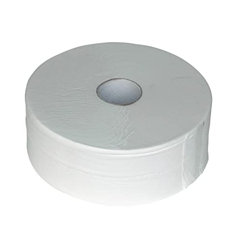 BOVE Jumbo Toilettenpapier 2-lagig 380m 6 Rollen, weiß Recycling (8107000) – weich & saugstark von Bove