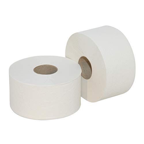 BOVE Mini Jumbo Toilettenpapier 2-lagig 160m 12 Rollen, weiß Zellstoff (8108000) – weich & saugstark von Bove