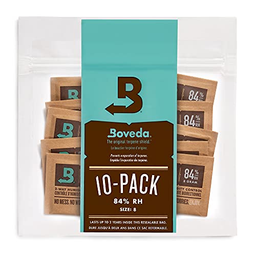 Boveda für Musikinstrumente | 2-Wege-Feuchtigkeitskontrolle mit 84% relativer Feuchtigkeit für Blätter von Holzblasinstrumenten | Größe 8 für einsatzbereite Ersatzblätter bei Auftritten | 10 Stück von Boveda