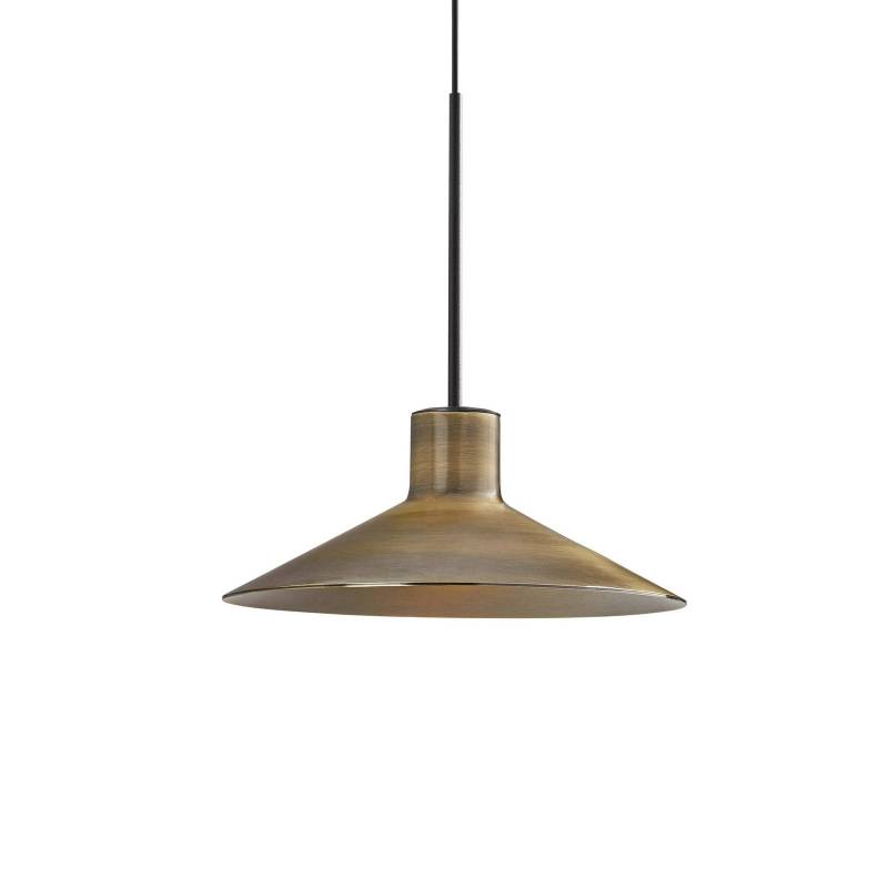 Bover LED-Einbau-Hängelampe Platet, schwarz/messingfarben von Bover