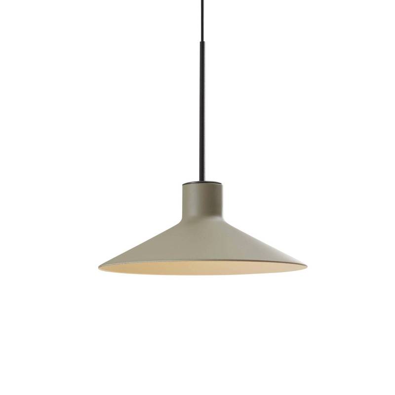 Bover LED-Hängelampe Platet, schwarz/olivgrau, Ø 20 cm von Bover