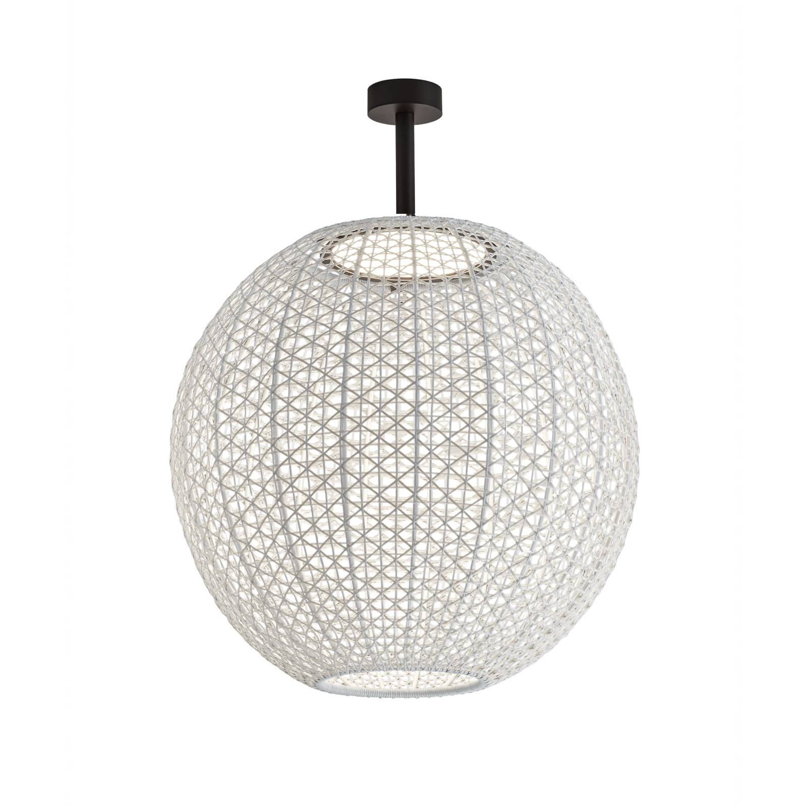 Bover Nans Sphere PF/80 LED-Außendeckenlampe beige von Bover