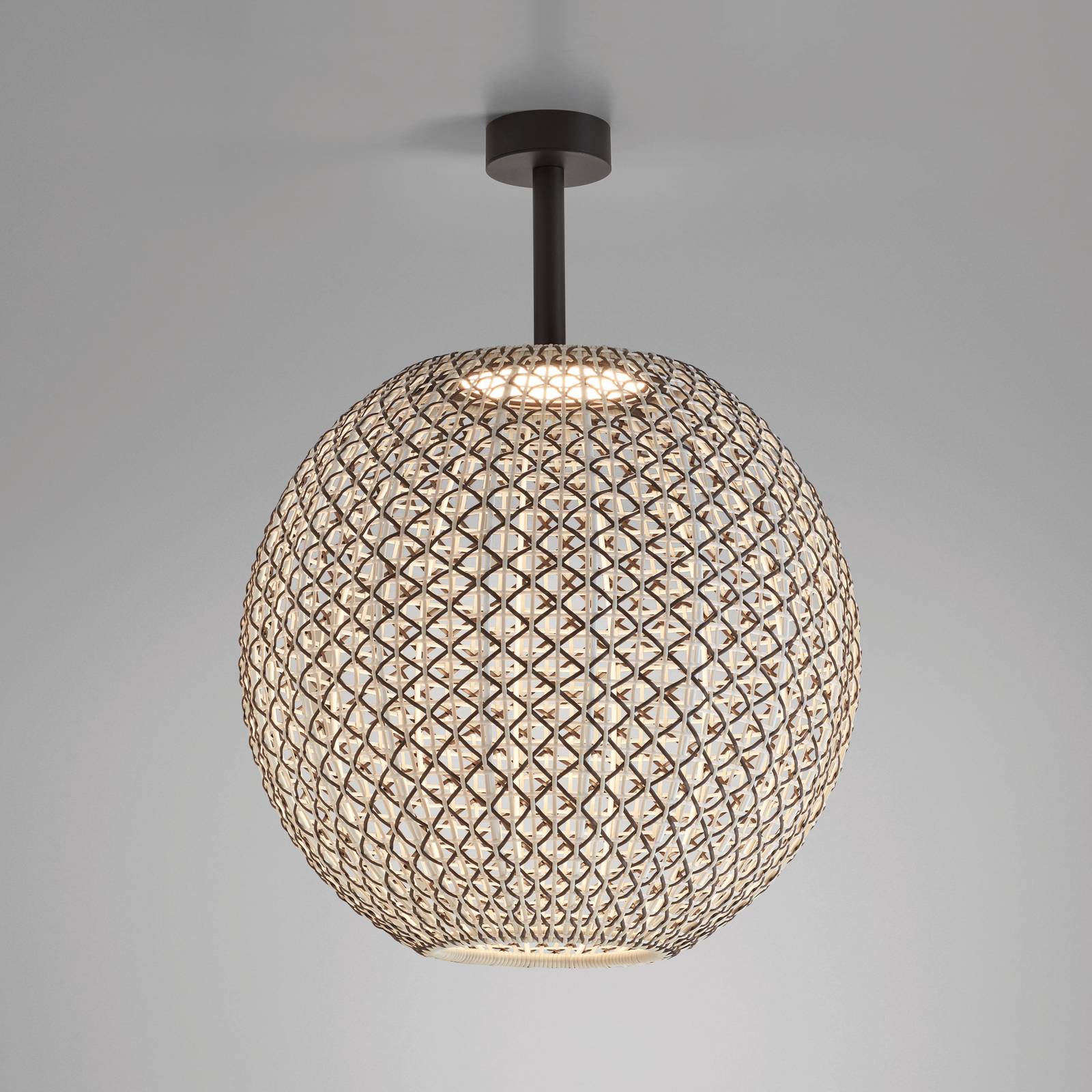 Bover Nans Sphere PF/80 LED-Außendeckenlampe braun von Bover