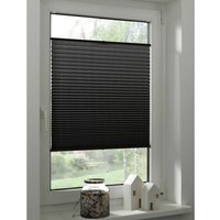 Spannplissee schwarz B/L: ca. 50x130 cm von Boviva