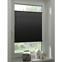 Spannplissee schwarz B/L: ca. 75x130 cm von Boviva