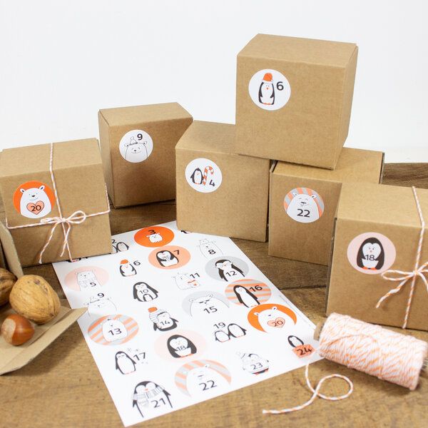Bow & Hummingbird Adventskalender Set mit Boxen zum Befüllen von Bow & Hummingbird