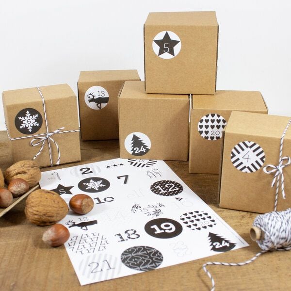 Bow & Hummingbird Adventskalender Set mit Boxen zum Befüllen von Bow & Hummingbird