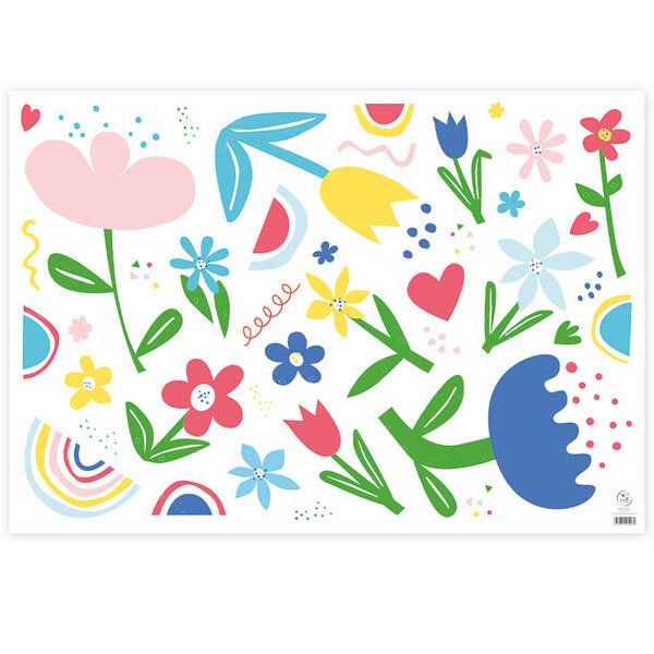 Bow & Hummingbird Bastelbogen Flower Power Girlande von Bow & Hummingbird