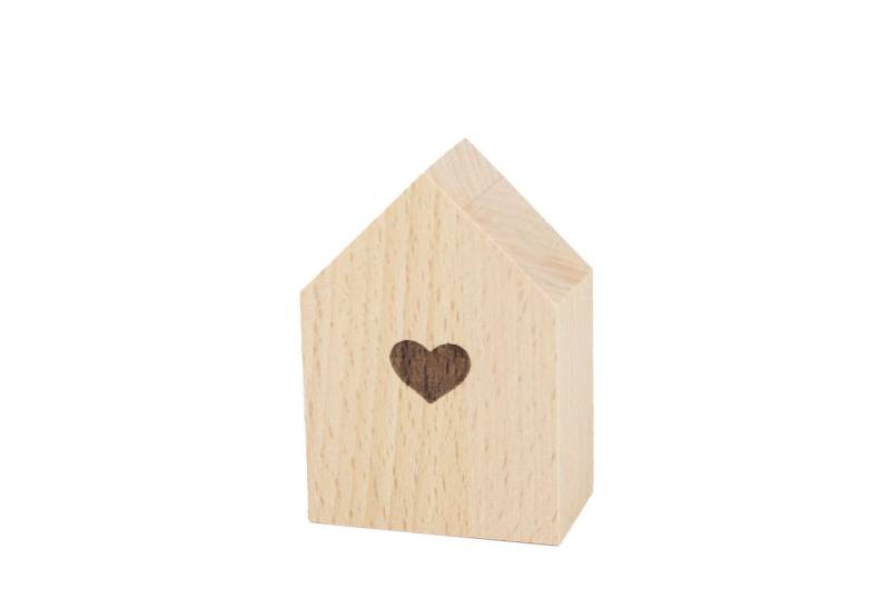 Bow & Hummingbird Dekoobjekt Kleines Deko-Holzhäuschen Herz, aus nachhaltigem Buchenholz von Bow & Hummingbird