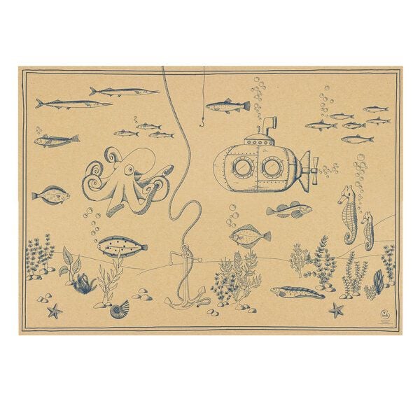 Bow & Hummingbird Geschenkpapier/Poster Unterwasserwelt von Bow & Hummingbird