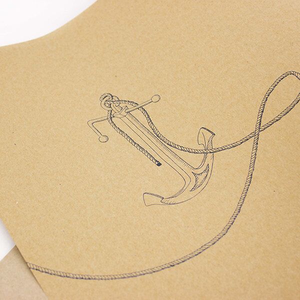 Bow & Hummingbird Geschenkpapier Stockanker von Bow & Hummingbird