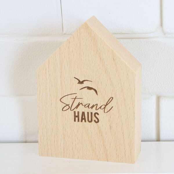 Bow & Hummingbird Großes Deko-Holzhäuschen Strandhaus von Bow & Hummingbird