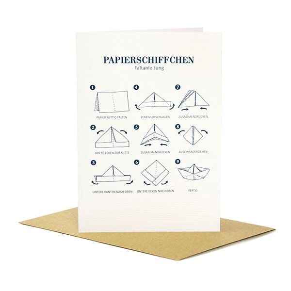 Bow & Hummingbird Grußkarte Papierschiffchen Bow & Hummingbird Grußkarte Papierschiffchen von Bow & Hummingbird